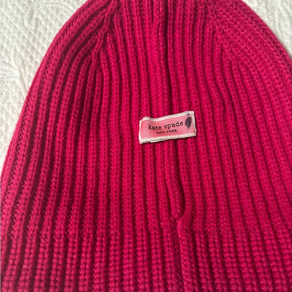 Kate Spade Kids Vibrant Red Knit Beanie